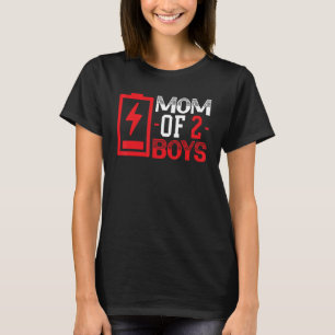 Mam van 2 jongens Motherhood Beste mama Oosters Mo T-shirt
