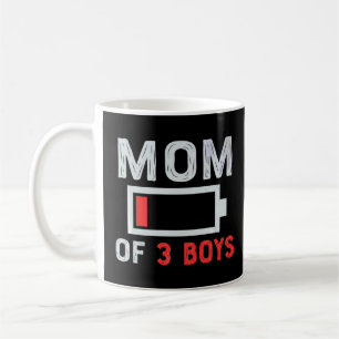 Mam van 3 jongens van Dochter of Zoon Moederdag Koffiemok