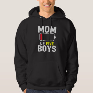 Mam van 5 jongens van Son Moederdag Birthday Women Hoodie