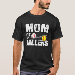 Mam van Ballers Funny Baseball Softball Game Moede T-shirt