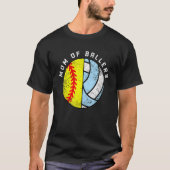 Mam van Ballers Softball Volleyball T-shirt (Voorkant)
