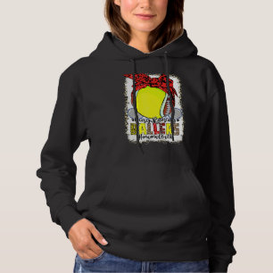 Mam van beide Footballs Tennis Busy Raising Baller Hoodie