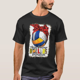 Mam van beide volleyball Golf Busy Raising Ballers T-shirt
