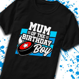 Mam van Birthday Boy Boys Hockey Party Moeder T-shirt