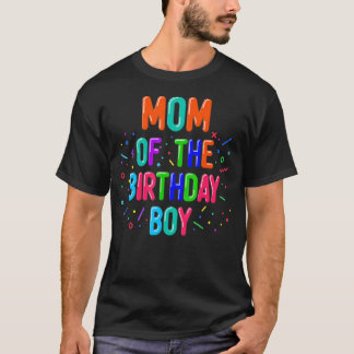 Mam van de Birthday Boy ballon Matching Family T-shirt