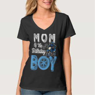 Mam van de Birthday Boy Dirt Bike B Day Motocross T-shirt