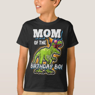 Mam van de Birthday Boy Matching Family Dinosaur B T-shirt