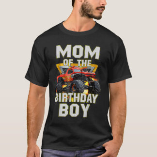 Mam van de Birthday Boy Monster Truck Birthday nov T-shirt