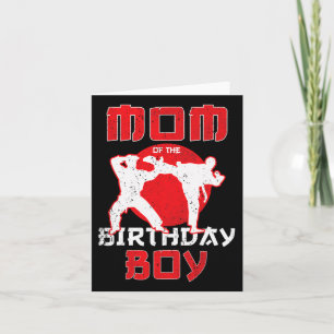 Mam van de Birthday Karate Taekwondo Boy Martial A Kaart