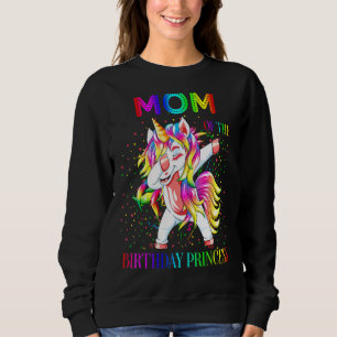 Mam van de Birthday prinses Dabbing Unicorn Girl Trui
