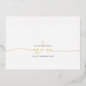 Mam van de bruidbruidbruinkoolboodschap folie uitnodiging (Voorkant)