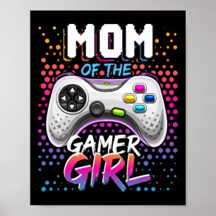 Mam van de gamer Girl Matching Video Game Birthday Poster