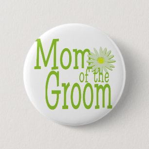 Mam van de Groom Ronde Button 5,7 Cm