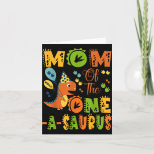 Mam van de One-a-saurus 1st Birthday Dinosaur Part Kaart
