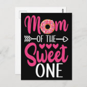 Mam van de Sweet One Sprinkst Donut Briefkaart (Voorkant / Achterkant)