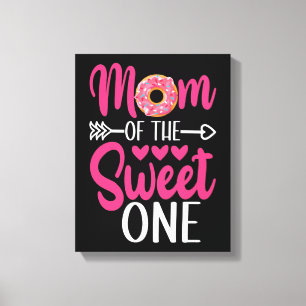 Mam van de Sweet One Sprinkst Donut Canvas Afdruk