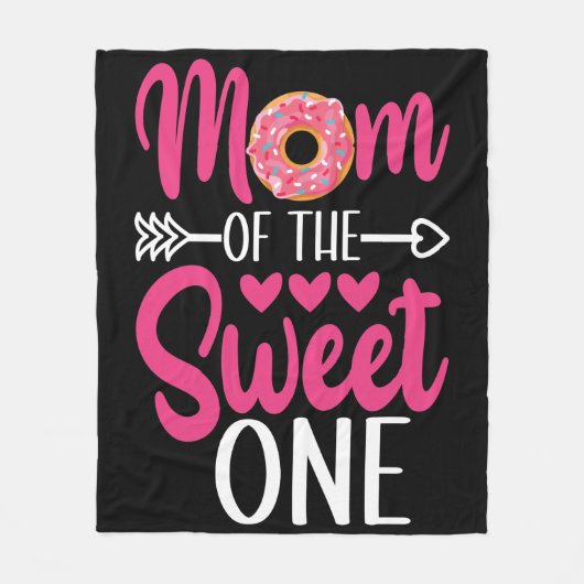 Mam van de Sweet One Sprinkst Donut Fleece Deken (Voorkant)