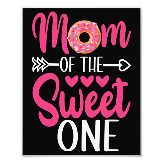 Mam van de Sweet One Sprinkst Donut Foto Afdruk (Voorkant)