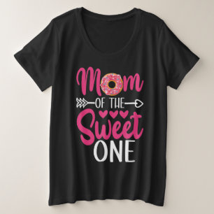 Mam van de Sweet One Sprinkst Donut Grote Maat T-shirt