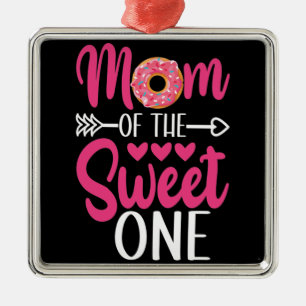 Mam van de Sweet One Sprinkst Donut Metalen Ornament