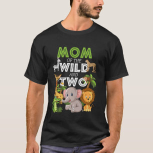 Mam van de twee dierentuin Birthday Safari Oerwoud T-shirt