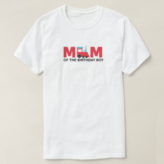 Mam van de verjaardagsjongen Train Birthday T-shirt