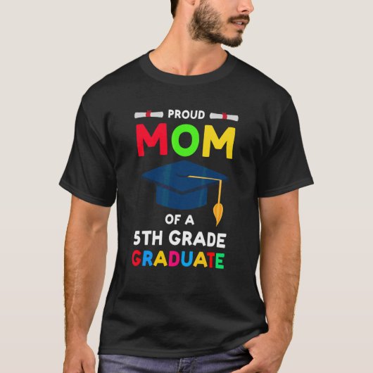Mam van de vijfde klas Afstuderen senior T-shirt (Voorkant)