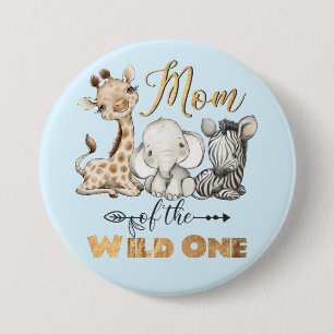 Mam van de Wild One Gold Foil Button