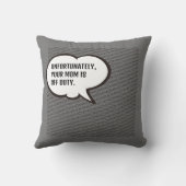 MAM VAN DIENST Sierkussen. Stripversie Kussen (Achterkant)