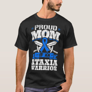 Mam van een ataxia Warrior Awareness Ribbon Dystax T-shirt