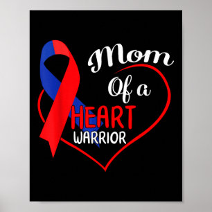 Mam van een hartkwachter Chd Awareness Mah Heart D Poster