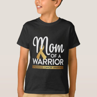 Mam van een kind met kinderkanker Gold Ribbon T-shirt