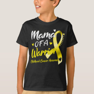 Mam van een krijger Kinderkankerbewustzijn T-shirt