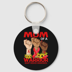 Mam van een Warrior Heart Disease Awareness Zonneb Sleutelhanger
