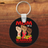 Mam van een Warrior Heart Disease Awareness Zonneb Sleutelhanger (Voorkant)