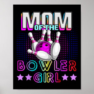 Mam van het Bowler-meisje dat familie Bowling Bir  Poster