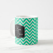 Mam van het Jaar Chevron Stripes Koffiemok (Voorkant links)