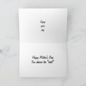 MAM-VAN JE DOCHTER=HAPPY MOEDERDAG KAART (Binnen)