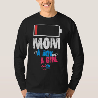 Mam van jongen en meisjes vaders dag verjaardag t-shirt