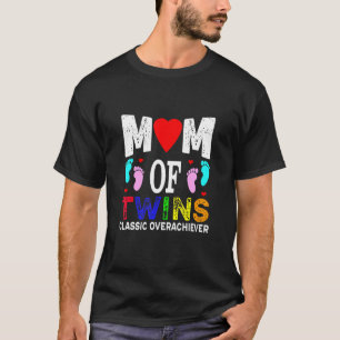 Mam van tweelingen Klassieke overhaalder Twins Wom T-shirt