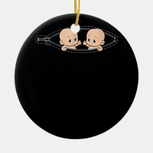 Mam van tweelingen van de zwangerschap keramisch ornament (Voorkant)