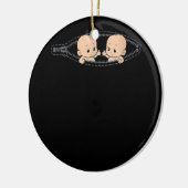 Mam van tweelingen van de zwangerschap keramisch ornament (Links)