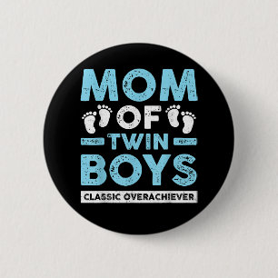 Mam van Twin Boys Classic Overhaalver Twin Ma Twi Ronde Button 5,7 Cm