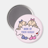 Mam van Twin Girls Tshirts en Gifts Magneet (Voorkant / Achterkant)