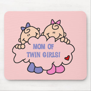 Mam van Twin Girls Tshirts en Gifts Muismat