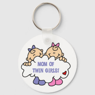 Mam van Twin Girls Tshirts en Gifts Sleutelhanger