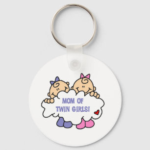 Mam van Twin Girls Tshirts en Gifts Sleutelhanger