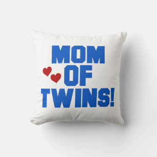 Mam van Twins Blue Text Gifts Kussen