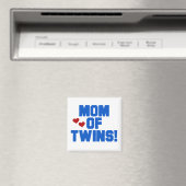 Mam van Twins-Blue Text Tshirts en Gifts Magneet (Insitu (Vaatwasser))