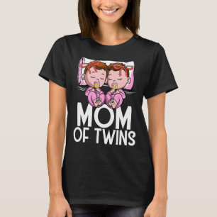 Mam van Twins Girls kondiging van twee Twin Daught T-shirt